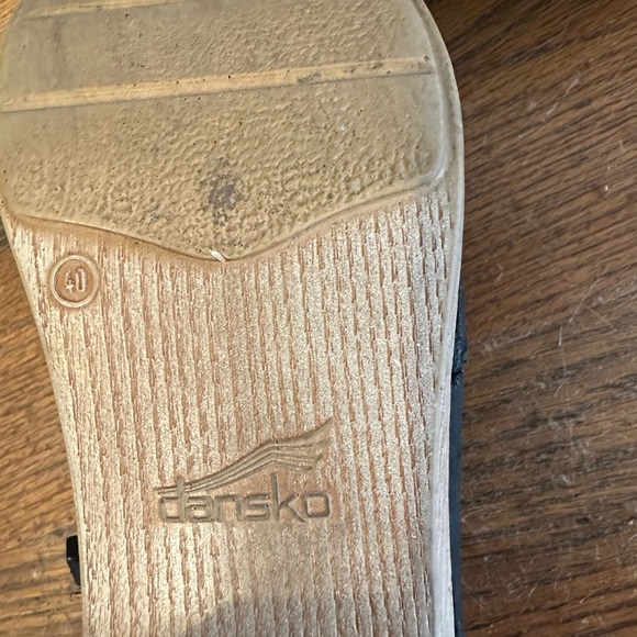 Dansko Markie nubuck black suede clog boot bootie sz 40 (US 9.5-10) shoe - Picture 6 of 8